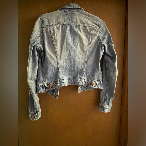 +FREE🎁  Y2K H&M L.O.G.G. Light Colored Tailor Cut Jean jacket - size 4 - Picture 6 of 16